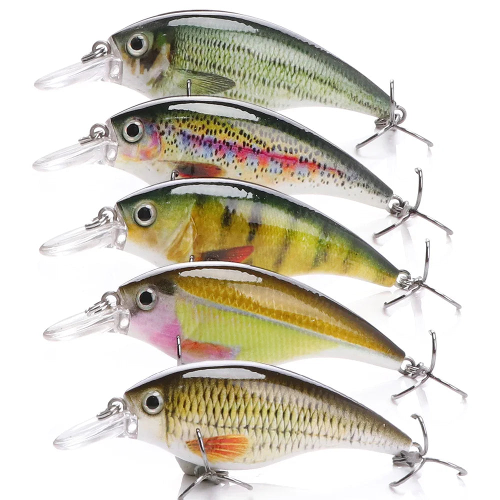 TREHOOK Black Minnow Trout Fishing Baits