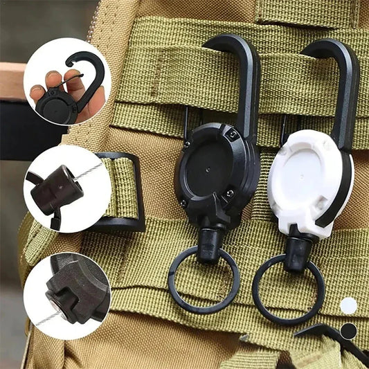 Outdoor Automatic Retractable Wire Rope Carabiner