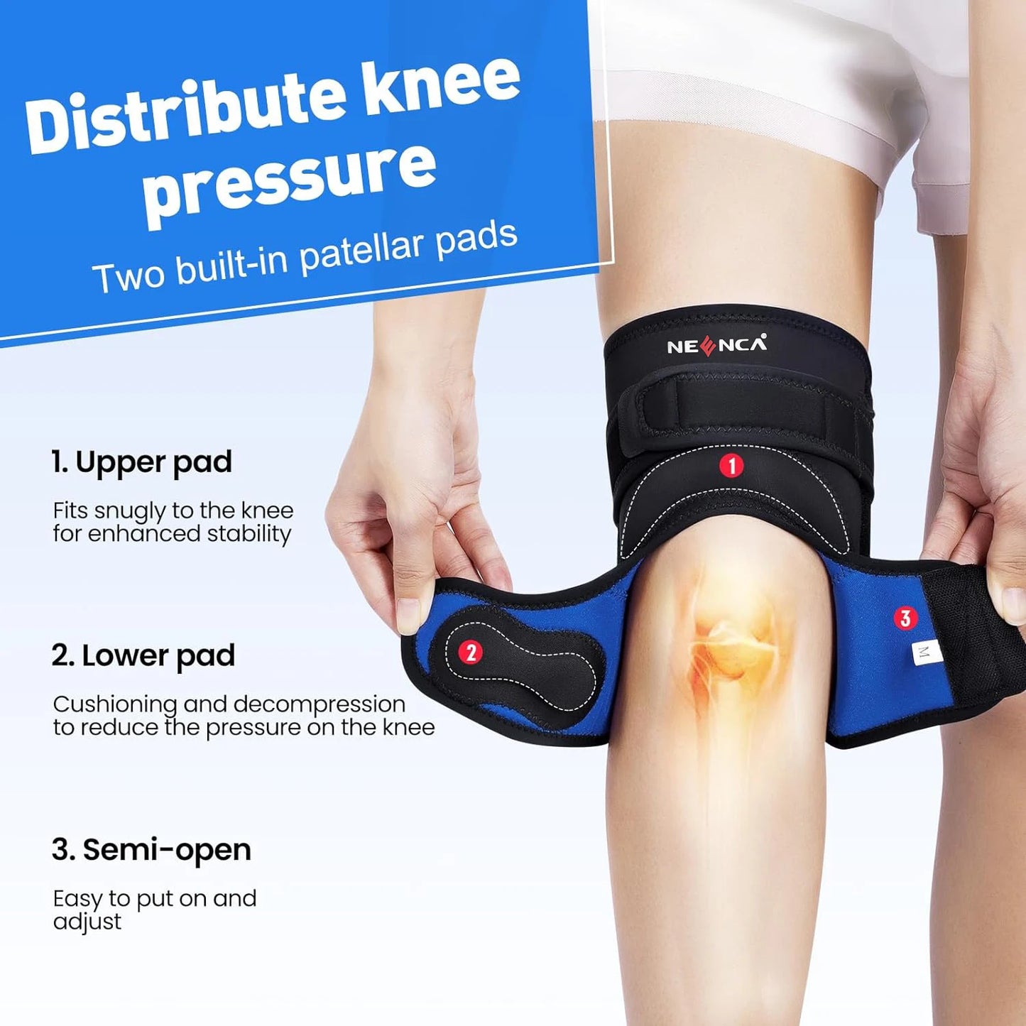 NEENCA Knee Brace Support  with Side Stabilizers