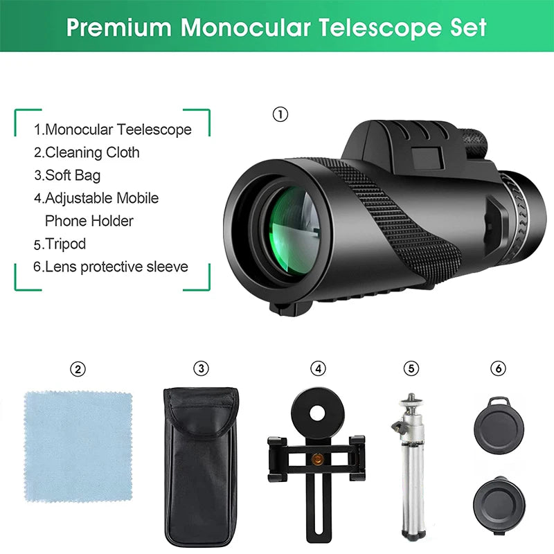 Powerful Monocular Telescope 80x100 HD ZOOM