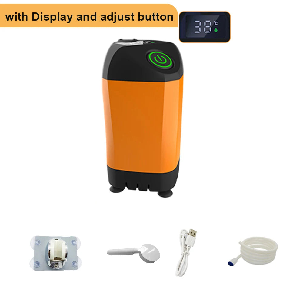 Outdoor Camping Shower IPX7 Waterproof with Digital Display Portable Electric Shower Pump for Hiking Travel Beach Pet Watering