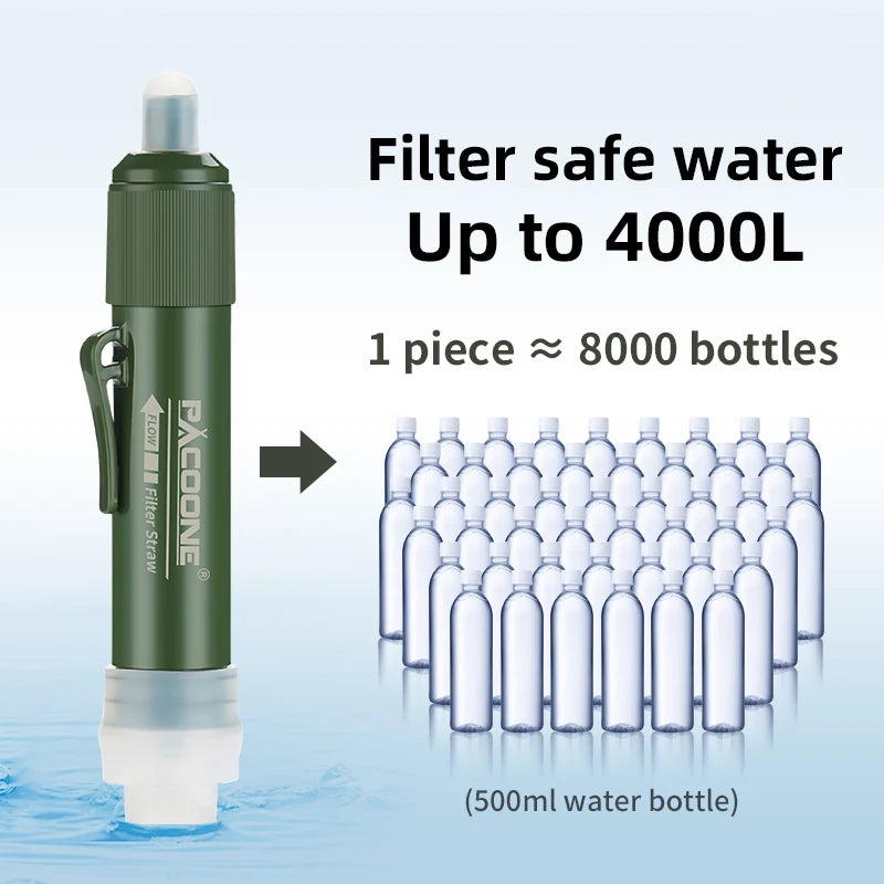 PACOONE Mini Camping Purification Water Filter