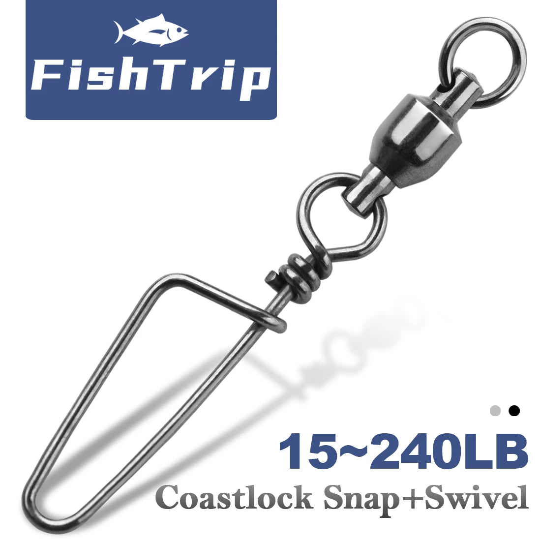 FishTrip Fishing Snap Swivels Ball Bearing