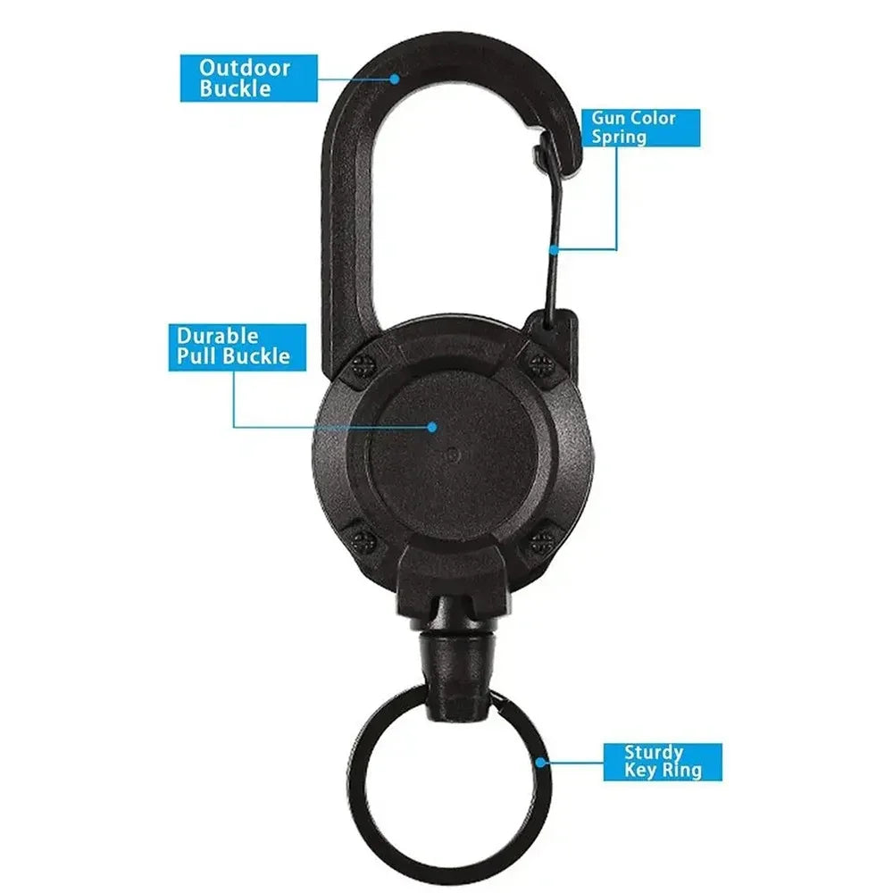 Outdoor Automatic Retractable Wire Rope Carabiner