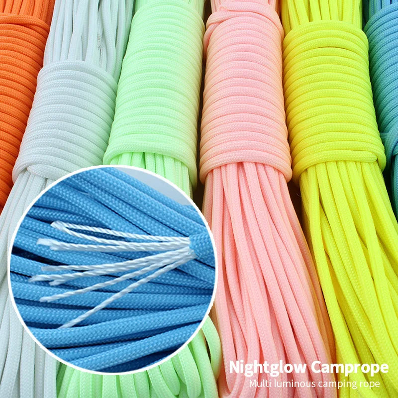 Luminous Rope 9 Strands 4mm Paracord Nylon Cord