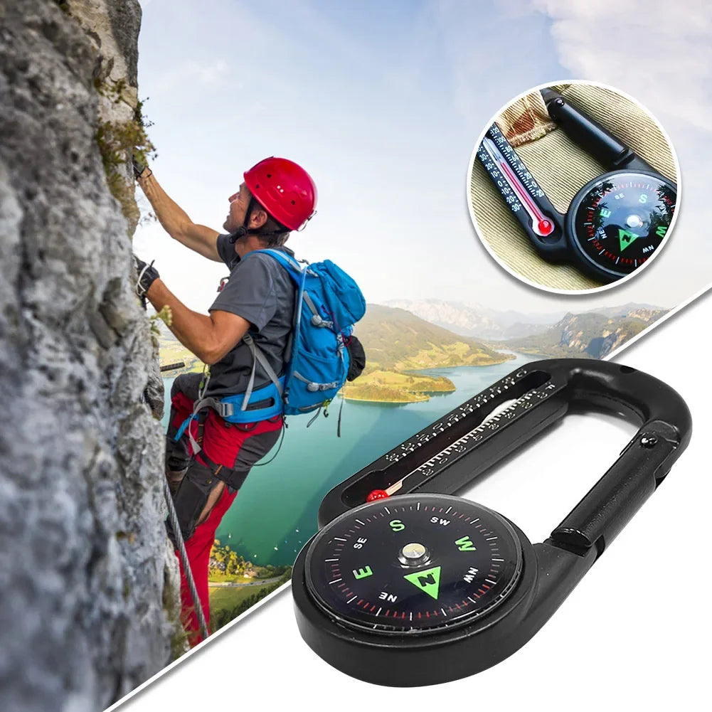 Mini Portable Compass and Thermometer