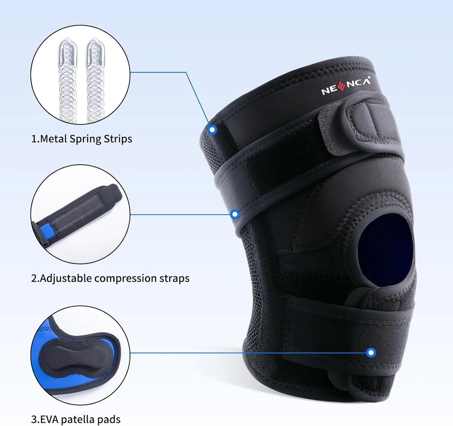 NEENCA Knee Brace Support  with Side Stabilizers