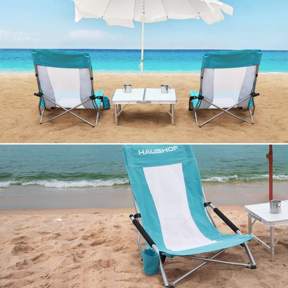 Mesh Bacak Folding  High Back Beach Chair,