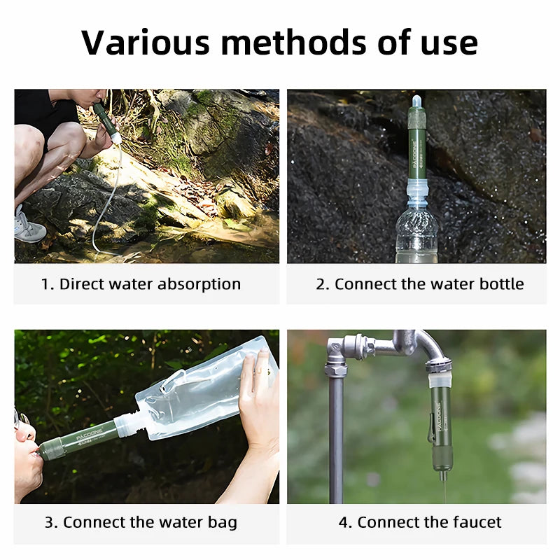 PACOONE Mini Camping Purification Water Filter