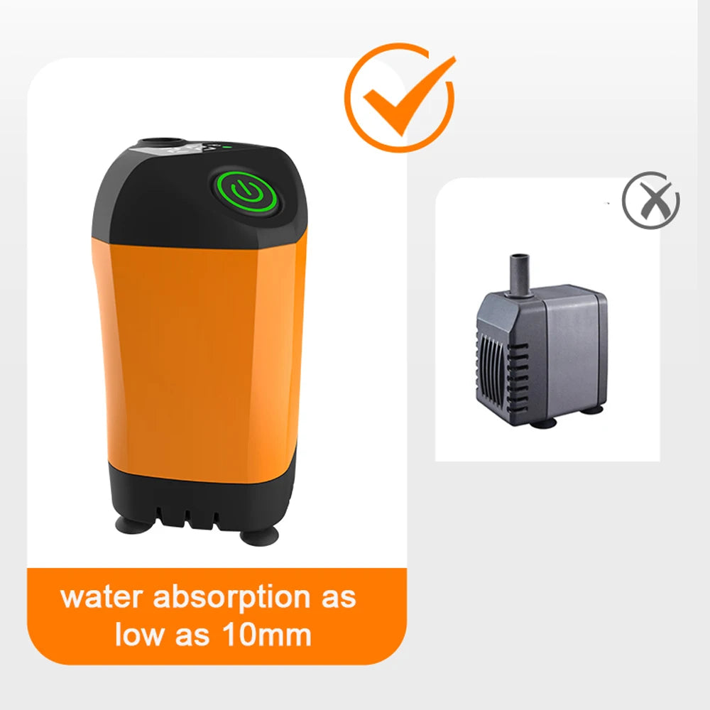 Outdoor Camping Shower IPX7 Waterproof with Digital Display Portable Electric Shower Pump for Hiking Travel Beach Pet Watering