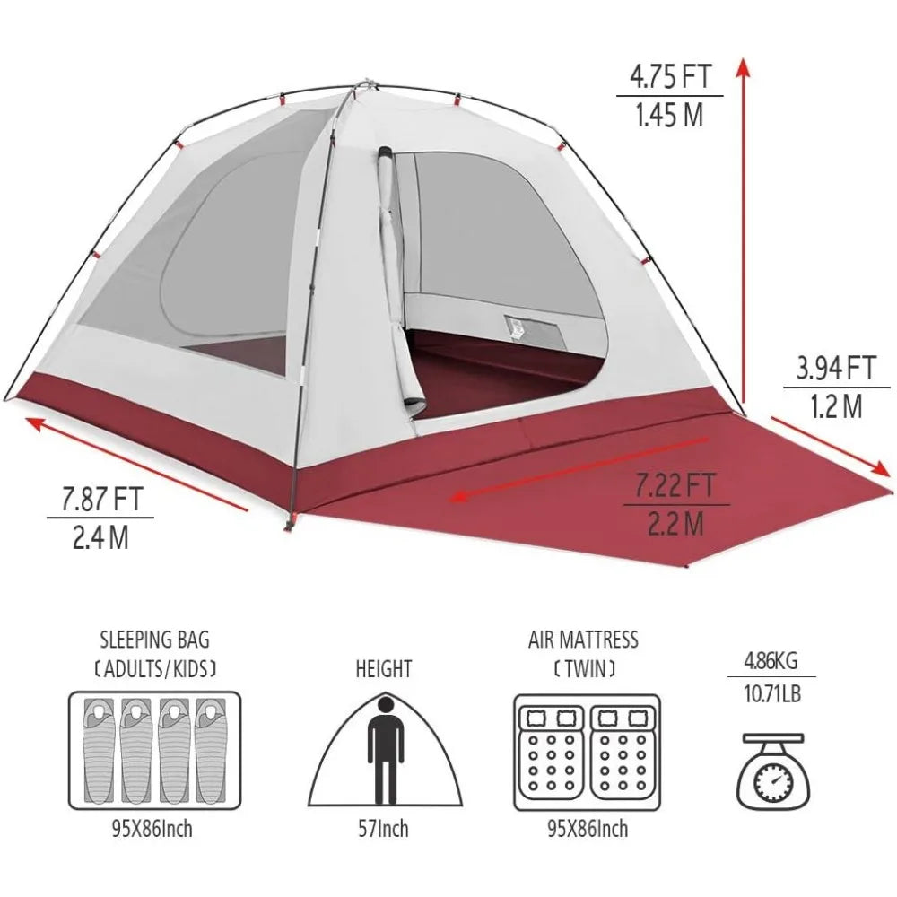 Waterproof Double Layer Family Large Tents