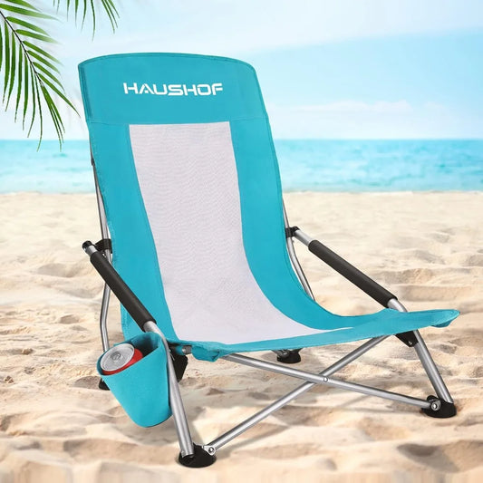 Mesh Bacak Folding  High Back Beach Chair,