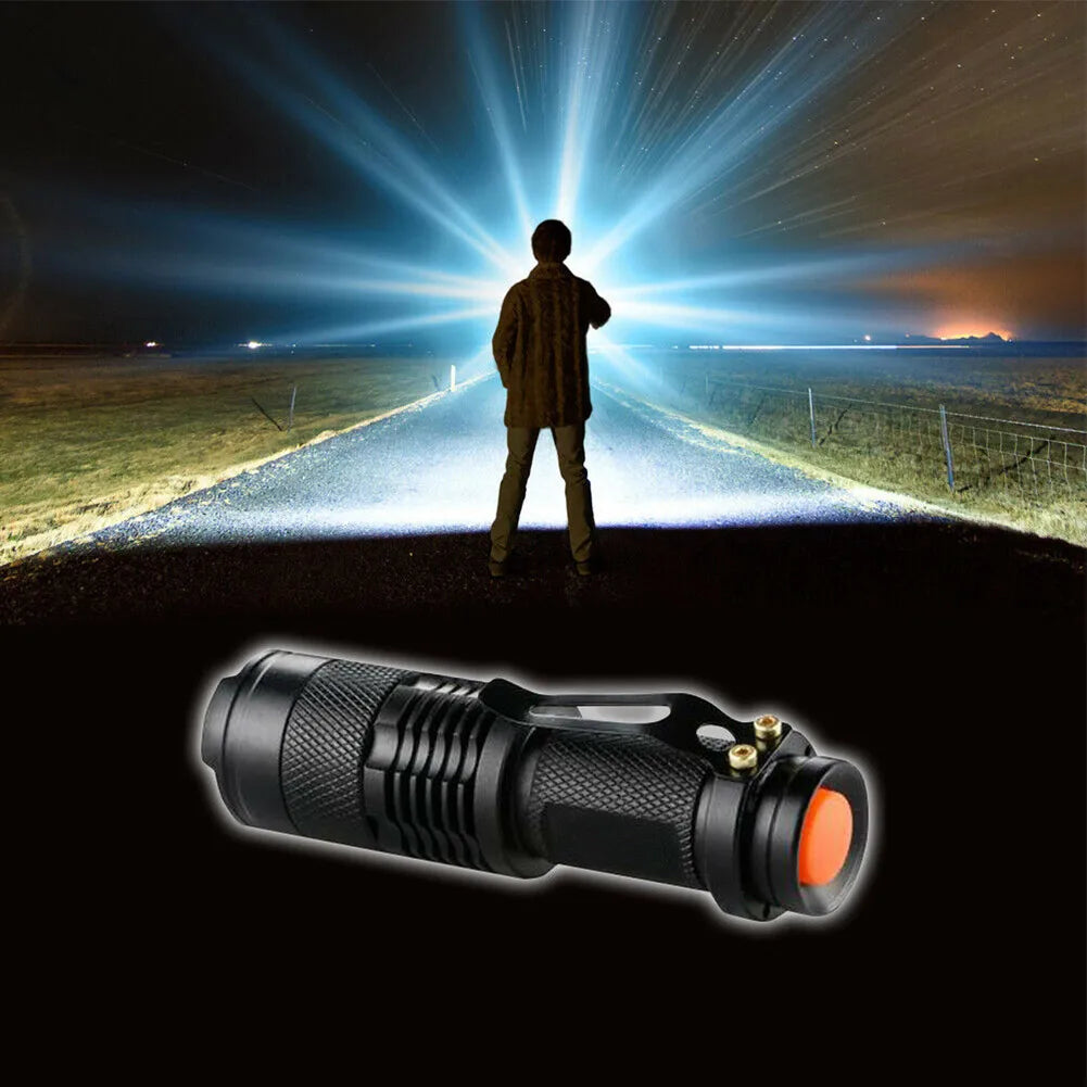 1x Waterproof Tactical Flashlights Portable LED Camping Lamps 3-Mode Handheld Powerful LED Torch Light Lanterns Self Defense