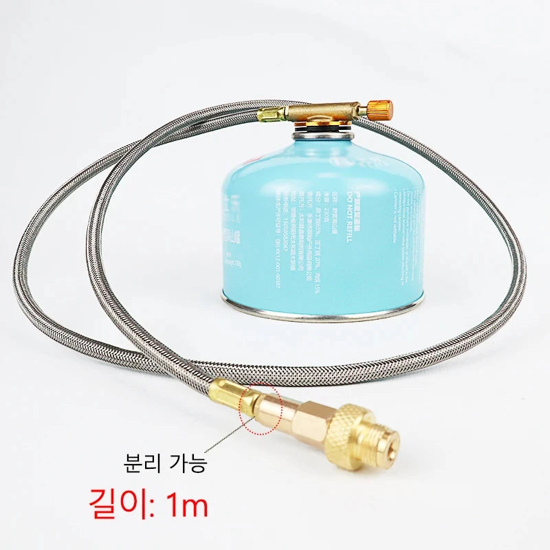 Outdoor Camping Stove Butane Gas Adapter Split Stove Converter Connection Hose Outdoor Cooking Camping Equipment Accessories