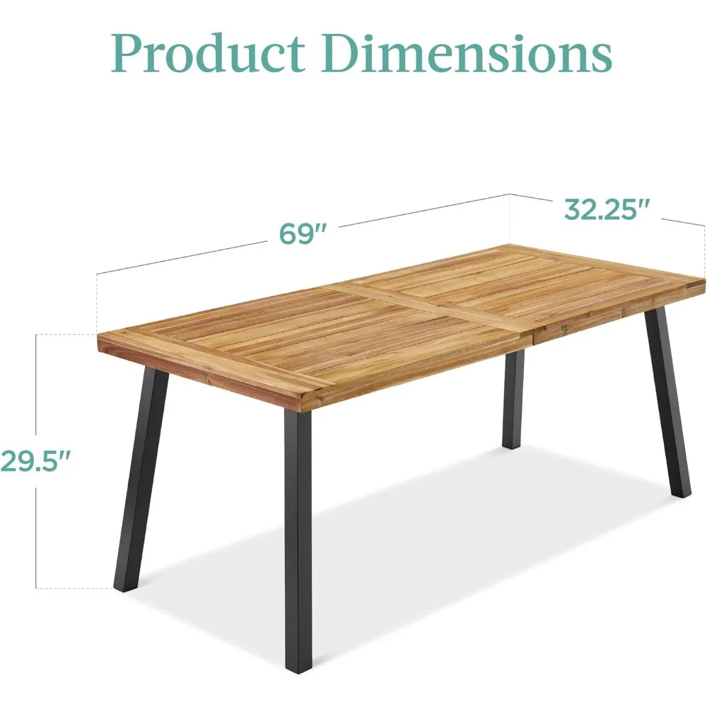 Acacia Wood Picnic Dining Table