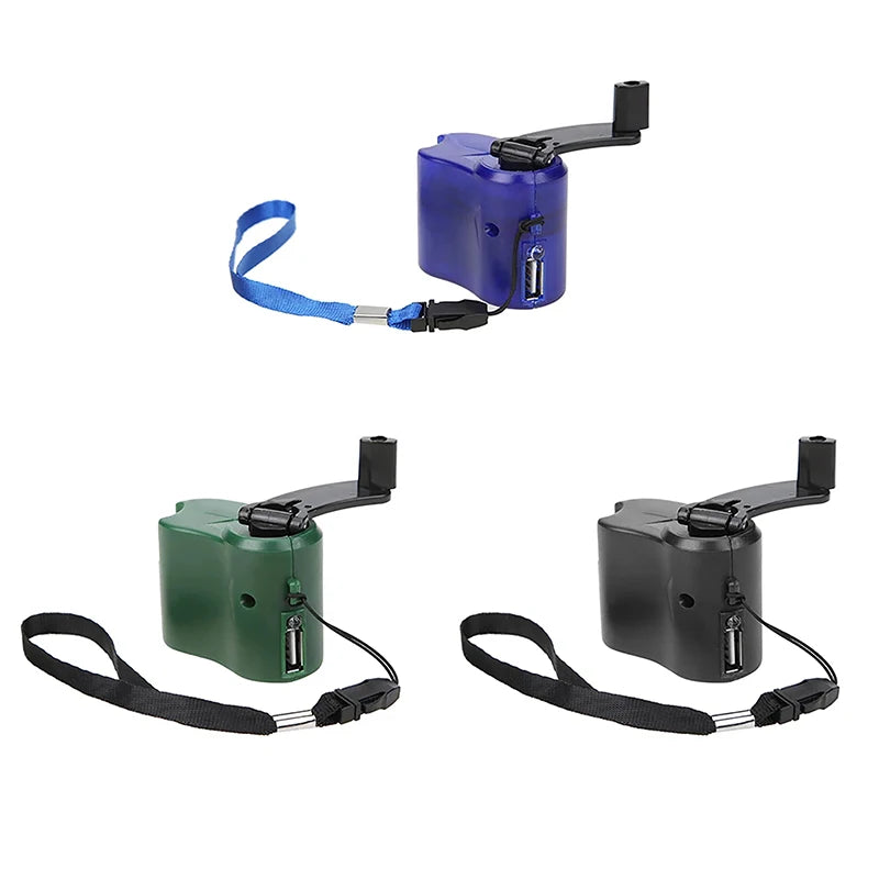 Emergency Outdoor Hand Crank Power Dynamo Emergency Charger 5.5V Travel Charger Outdoor Survival Accessories