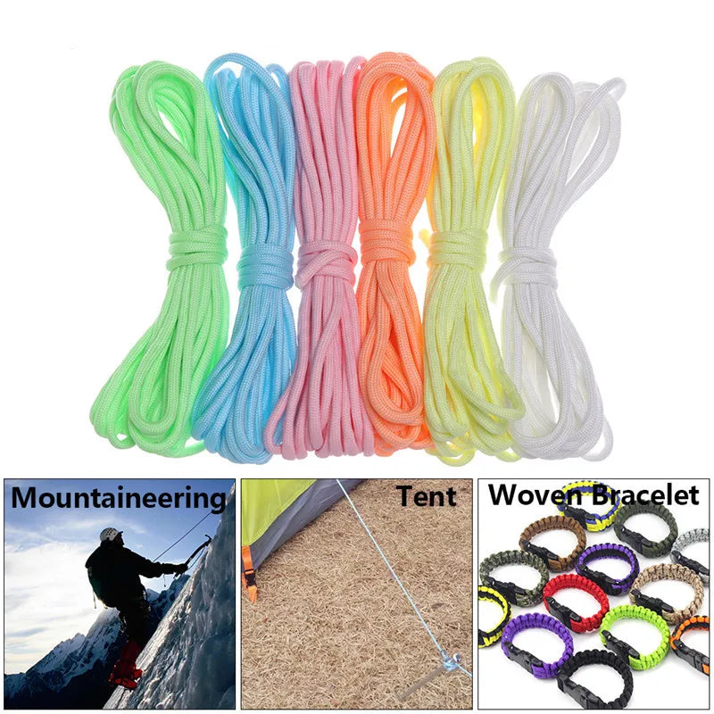 Luminous Rope 9 Strands 4mm Paracord Nylon Cord